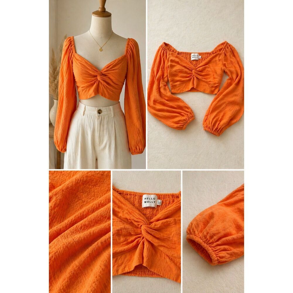 Hello-molly Women's Orange Blouse